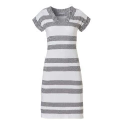 Robe De Plage Rayée Noir Et Blanc Casandra