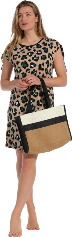 Robe De Plage Brown Léopard