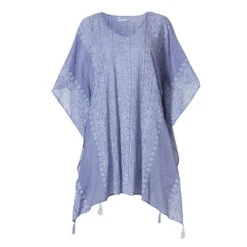Poncho De Plage Bleu Jeans -Velours Intime Boutique 66231 232 2 523
