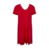 Chemise De Nuit Manche Courte Simply Perfect Rouge Capucine -Velours Intime Boutique Antigel fna1006 simplyperfect nuisettemanchescourtes rougecapucine