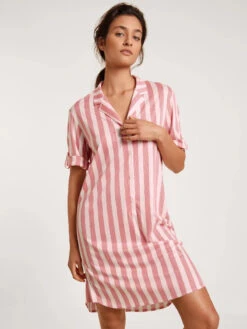 Calida Chemise De Nuit Rayé Coton -Velours Intime Boutique Calida Favourites Fruits Sleepshirt Laenge 95cm rot 34191 136 2