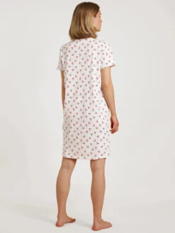 Calida Chemise De Nuit Coton Cerise FRUITY DREAMS -Velours Intime Boutique Calida Fruity Dreams Kurzarm Nachthemd Laenge 95cm rot 34353 136 1