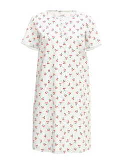 Calida Chemise De Nuit Coton Cerise FRUITY DREAMS -Velours Intime Boutique Calida Fruity Dreams Kurzarm Nachthemd Laenge 95cm rot 34353 136 3