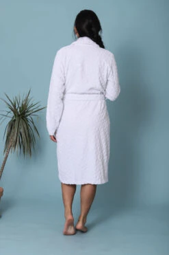 Robe De Chambre Blanche Coton Croisée -Velours Intime Boutique IMG 0965