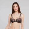Soutien-gorge Emboitant Armature Fleur D'art -Velours Intime Boutique LL54345 soutien gorge noir lou emboitant