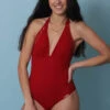 Maillot De Bain 1 Pièce Ajourage Couture Tango -Velours Intime Boutique Maillotdebainajouragecouturelisecharmelrouge 3