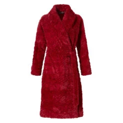 Robe De Chambre Chaude Ceinturé Rouge -Velours Intime Boutique Robedechambrechaudeceinturerougepastunette