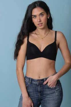 Soutien-gorge Sans Armature Noir Coque Perfect Party