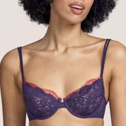 Soutien-gorge Emboîtant à Armatures Margaret -Velours Intime Boutique Soutien gorge corbeille bleu andres sarda lingerie underwired bra margaret 3310110 1