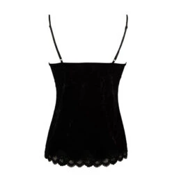Caraco Velours En Fête Noir -Velours Intime Boutique Topafinesbretellesvelournoirdebardeurantigel 1