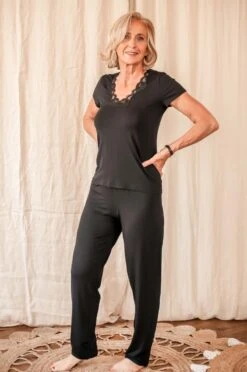 Pantalon SIMPLY PERFECT Noir -Velours Intime Boutique YH1B8717