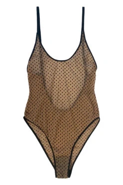 Body Tulle Pois Noir -Velours Intime Boutique body tulle pois