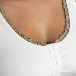 Brassière Coton Bio Lison -Velours Intime Boutique brassiere en coton bio lison ivoire volant beige 1