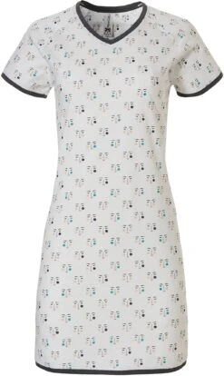 Chemise De Nuit Coton Manche Courte Picasso -Velours Intime Boutique chemise de cotonpastunetteblanchemanchecourte