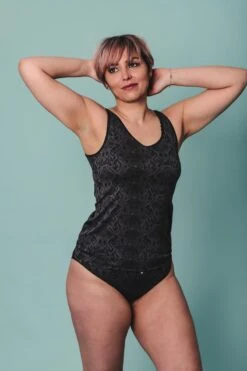 Débardeur Sans Manche Noir Fantaisie