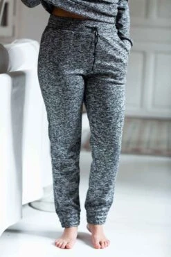Tenue Détente Jogging Et Sweet Gris Chiné -Velours Intime Boutique jogging gris detente janira 5