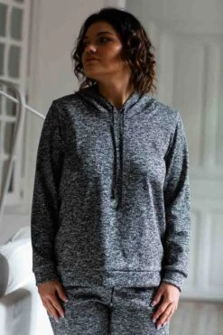 Tenue Détente Jogging Et Sweet Gris Chiné -Velours Intime Boutique jogging gris detente janira 6