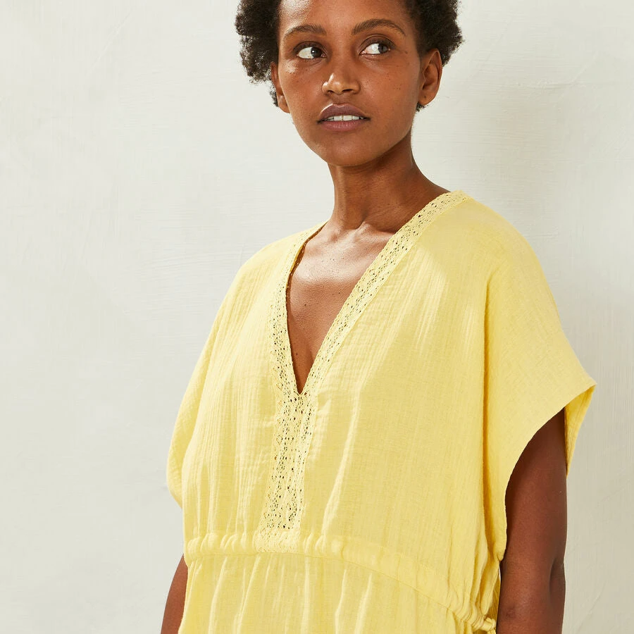 Kaftan Court Jaune 4 Kaftan Court Jaune – Image 2