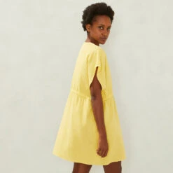 Kaftan Court Jaune 9 Kaftan Court Jaune -Velours Intime Boutique kaftancotoncreponjauneplage.jpg18