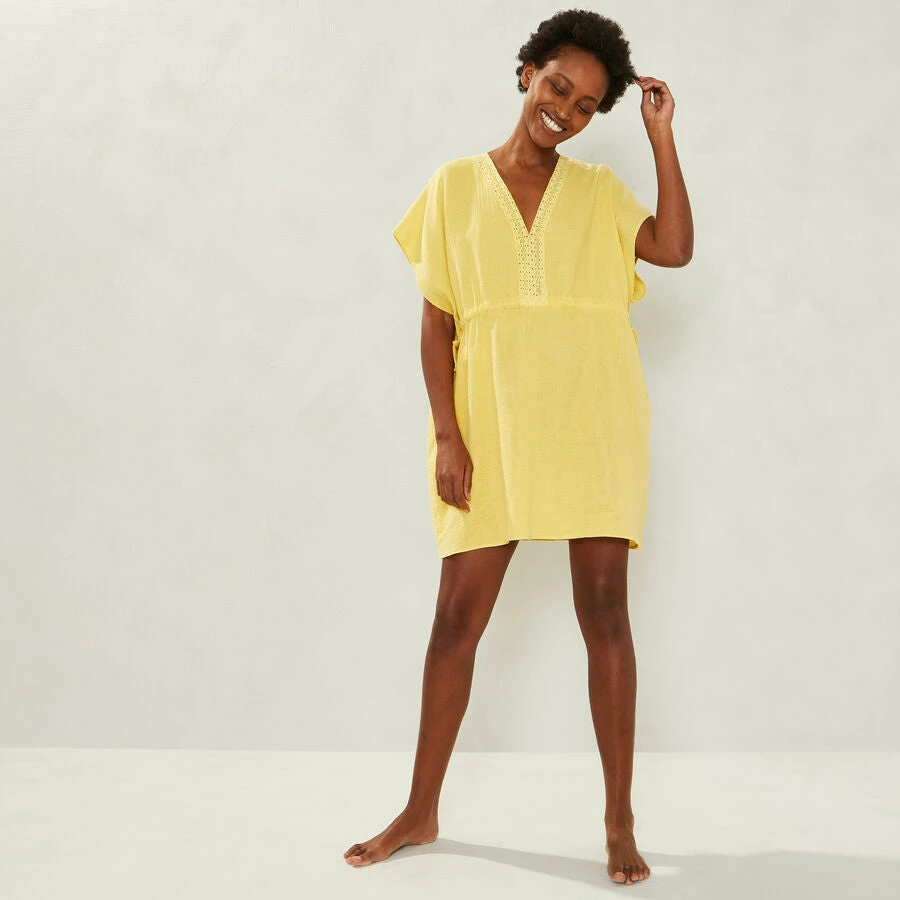 Kaftan Court Jaune 6 Kaftan Court Jaune – Image 4