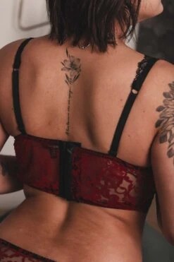 Soutien-gorge Bustier Passion Push Up Rouge -Velours Intime Boutique lingerie italienne ambra rouge sexy 26