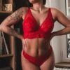 Twist Soutien-gorge Bustier First Night Pomme D'amour -Velours Intime Boutique lingerie rouge prima donna first night 7