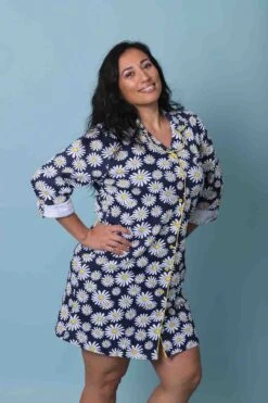Chemise De Nuit Boutonnée Coton Marguerite
