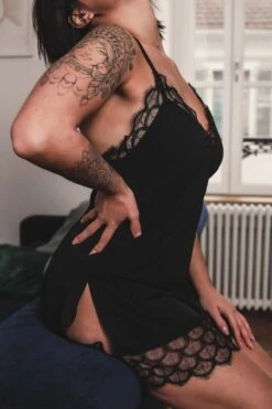 Nuisette Mystic Shadow -Velours Intime Boutique nuisette noir sexy atelier amour 4