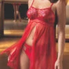 Babydoll Glamour Couture Glam Désir -Velours Intime Boutique nuisette sexy lise charmel glam couture rouge