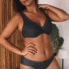 Soutien-gorge Emboîtant Oxygène Coton Gris Anthracite -Velours Intime Boutique oxygenecotonloulingeriegris 2