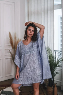 Poncho De Plage Bleu Jeans