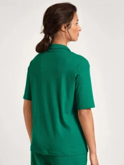 Calida Pyjama Chemise Coton Modal Thermorégulant Vert -Velours Intime Boutique pyjama coton modal Calida Favourites vert 14622 678 9