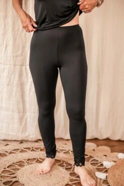 Leggings SIMPLY PERFECT -Velours Intime Boutique pyjama legging noir simply perfect antigel 2