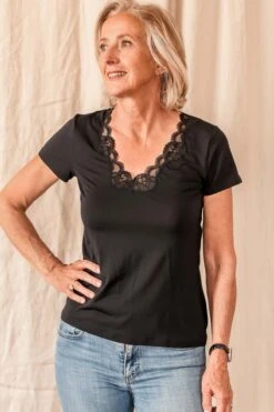 Tee-shirt Manche Courte Simply Perfect Noir