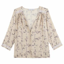 Pyjama Long Boutonné Beige -Velours Intime Boutique pyjamachicsatincotonlaurencetavernier8