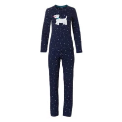 Pyjama Chipie Bleu Marine Coton -Velours Intime Boutique pyjamacotonchipiechienbleumarine