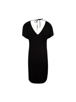 Robe De Plage Noir Perles Nacrées -Velours Intime Boutique rlise charmel robe de plage noir uni perles nacre 4