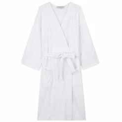 Kimono Court Coton Blanc -Velours Intime Boutique robedechambrecourteblanchecotonlaurencetavernier3