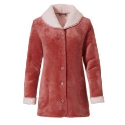 Veste D'intérieur Chaude Vieux Rose Chaud -Velours Intime Boutique robedechambrecourterosepastunette