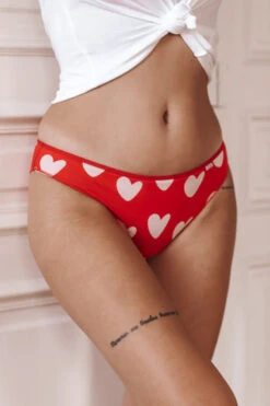 Slip Bas Coton Duo Love -Velours Intime Boutique slipcotontaillebasseloveavetcoeur 3