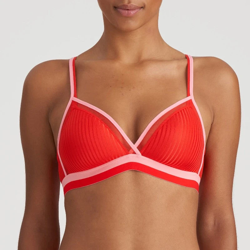 Soutien-gorge Sans Armature Triangle Jude Rouge 3 Soutien-gorge Sans Armature Triangle Jude Rouge