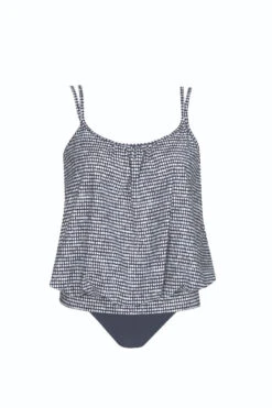 Sunflair Tankini Gris à Pois Blanc