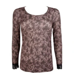 Tee-shirt Manches Longues Faune En Dentelle